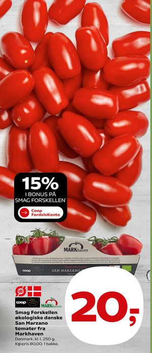 Smag Forskellen økologiske danske San Marzano tomater fra Markhaven