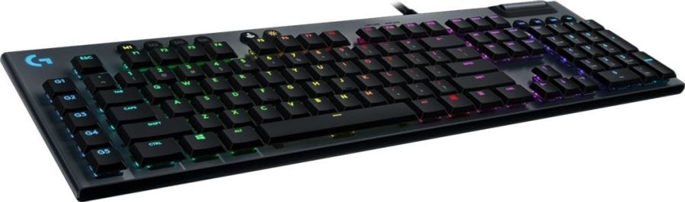 Tilbud på Logitech Gaming G815 - Tastatur - bagbelyst - USB - US International - tastkontakt: GL Tactile - sort fra ComputerSalg til 1.375 kr.