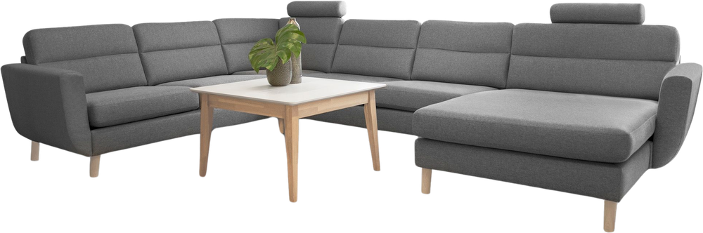 Tilbud på Arizona U-sofa M. Chaiselong, Antracit (Vendbar) 86 Cm 255 Cm fra My Home Møbler til 11.399 kr.