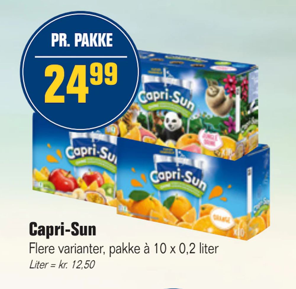 Tilbud på Capri-Sun fra Otto Duborg til 24,99 kr.