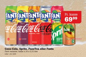 Coca-Cola, Sprite, FuzeTea eller Fanta