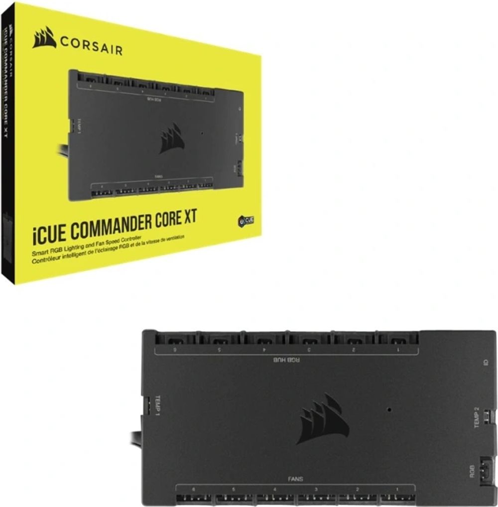 Tilbud på CORSAIR iCUE COMMANDER CORE XT - Blæser LED-controller fra ComputerSalg til 544 kr.