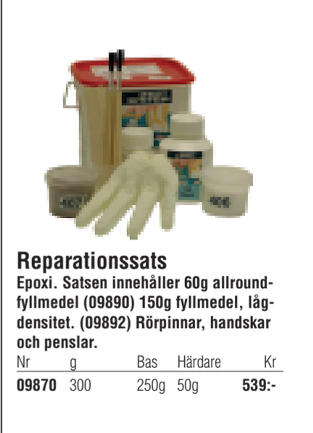 Erbjudanden på Reparationssats från Erlandsons Brygga för 539 kr