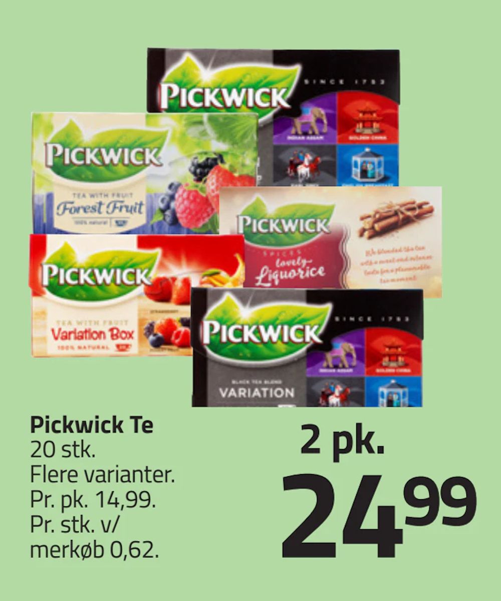Tilbud på Pickwick Te fra Fleggaard til 24,99 kr.
