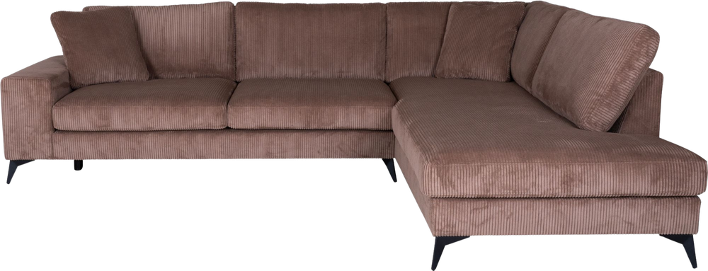 Tilbud på Monza Sofa M. Open End, Latte Fløjl (Højrevendt) 83 Cm 300 Cm fra My Home Møbler til 9.999 kr.