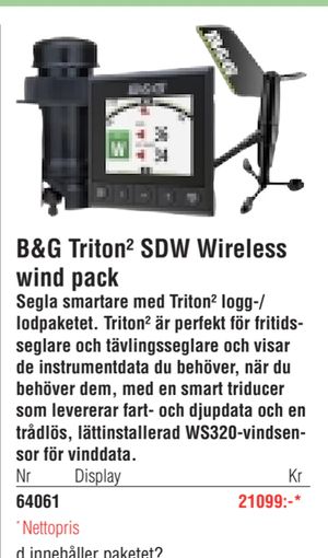 B&G Triton² SDW Wireless wind pack