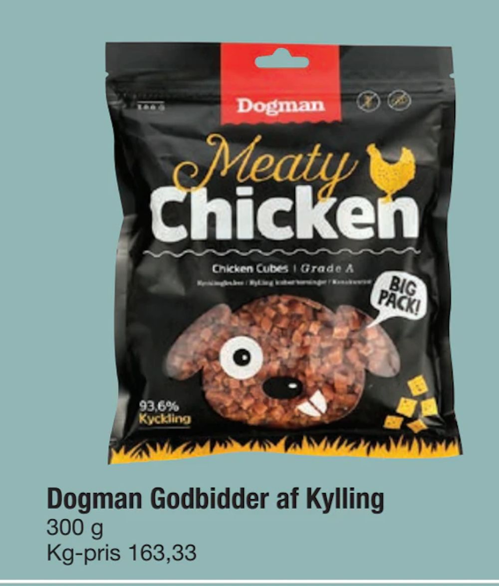 Tilbud på Dogman Godbidder af Kylling fra fakta Tyskland til 49 kr.
