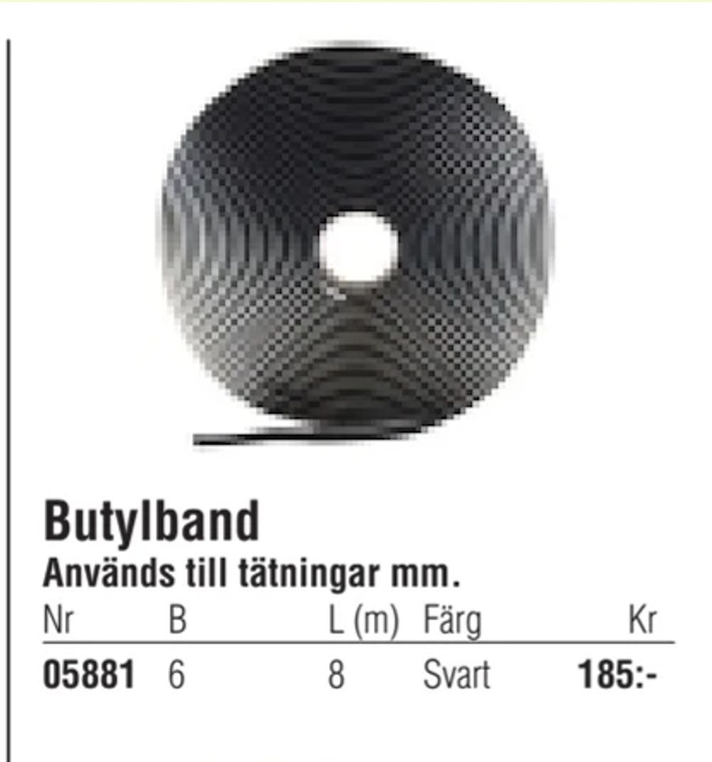 Erbjudanden på Butylband från Erlandsons Brygga för 185 kr