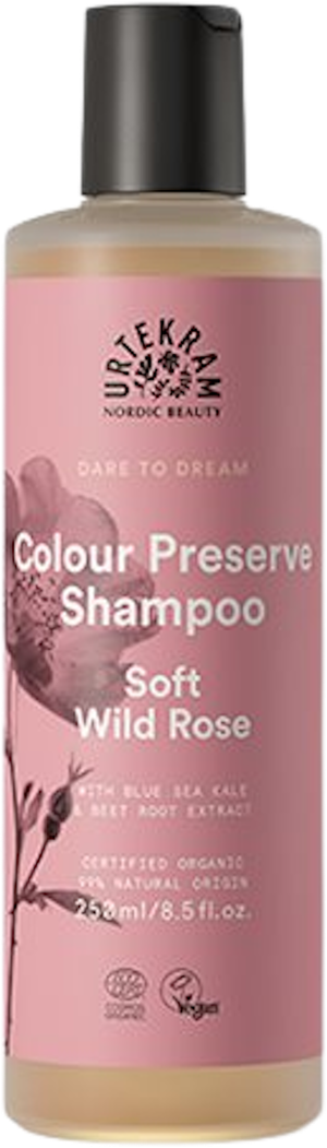 Shampoo Soft Wild Rose t. farvet hår (Urtekram)