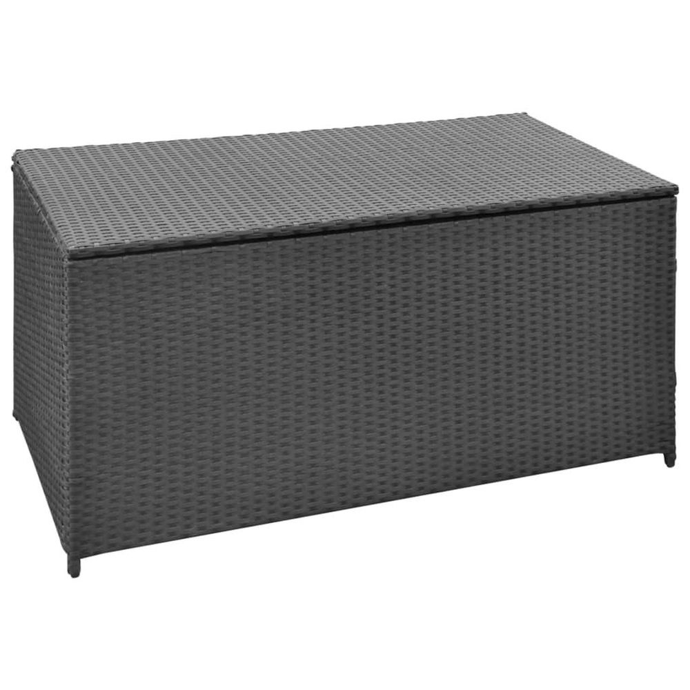 Tilbud på Udendørs opbevaringkasse sort 120x50x60 cm polyrattan fra Boligcenter.dk til 920 kr.