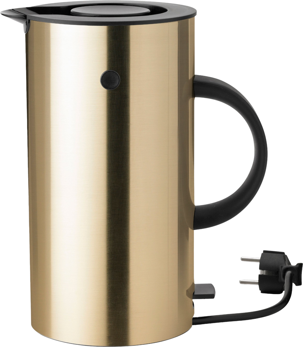 Tilbud på Stelton EM77 elkedel (EU) brushed brass 1,5 liter fra Kop & Kande til 699,95 kr.