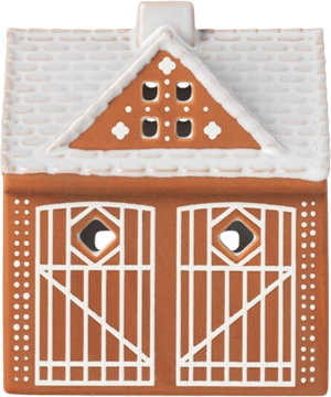 Gingerbread Lyshus Julestald H11,5 cm, Brun (Kähler)