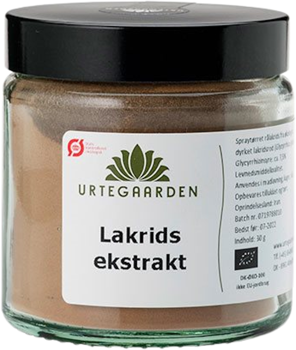 Tilbud på Lakridsekstrakt Øko (Urtegaarden) fra Helsam til 47 kr.