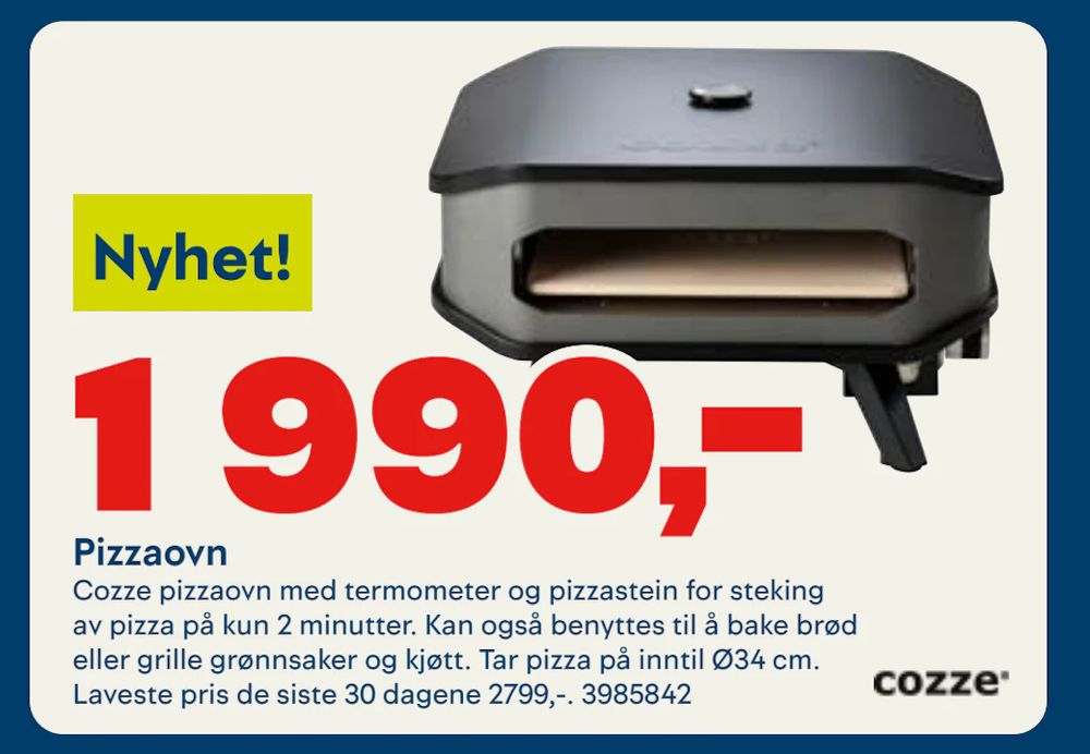 Tilbud på Pizzaovn fra MAXBO til 1 990 kr