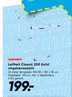 Leifheit Classic 200 Solid vingetørrestativ