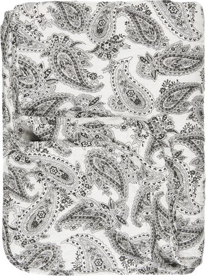 Quilt i Hvid m. Sort Paisley (130x180cm) (Ib Laursen)
