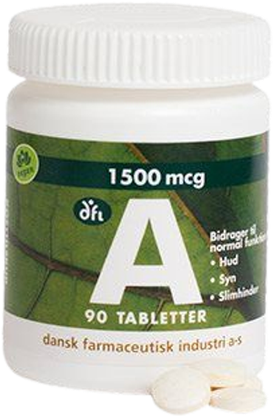 A-vitamin 1500 mcg, 5000 ie (Grønne dfi vitaminer)