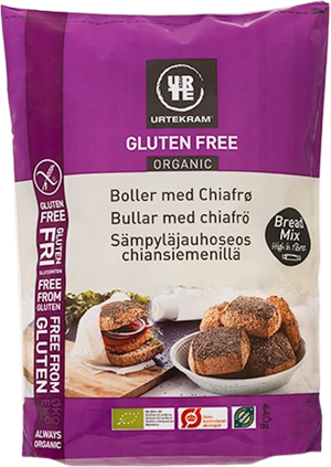 Bagemix til boller m chiafrø Øko (Urtekram)