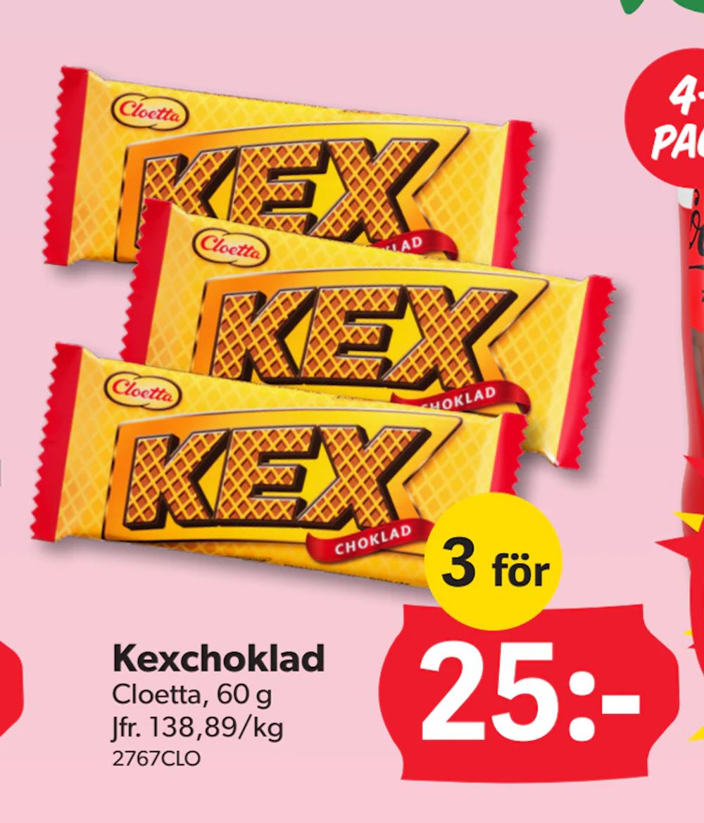 Erbjudanden på Kexchoklad från DollarStore för 25 kr