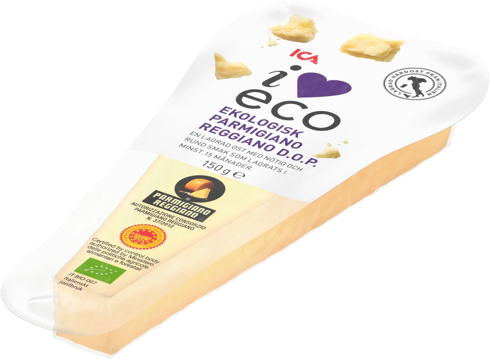 Erbjudanden på Parmigiano Reggiano 15 mån ICA i love eco från ICA Nära för 59,95 kr