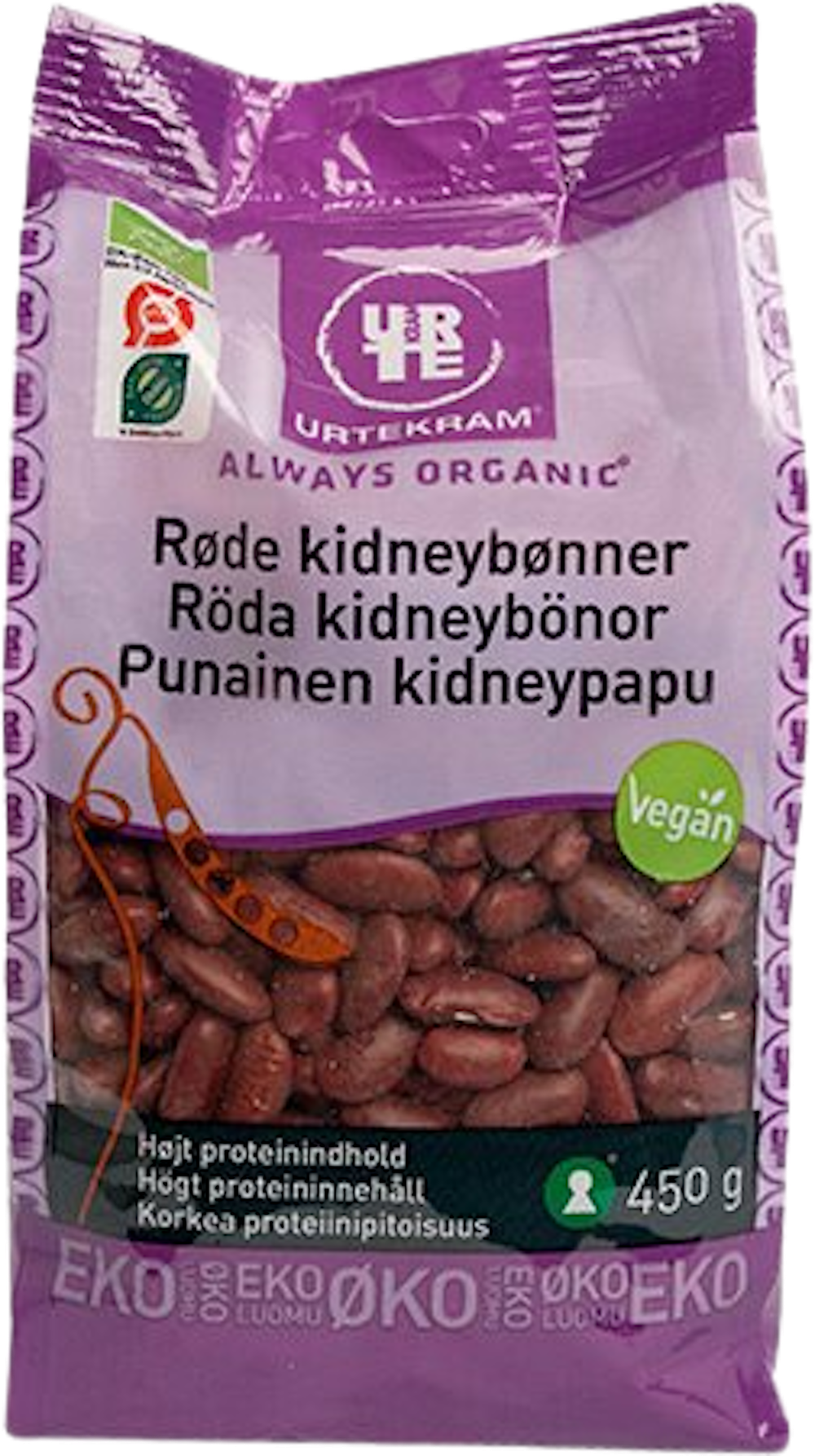 Tilbud på Kidneybønner røde Øko (Urtekram) fra Helsam til 20,95 kr.