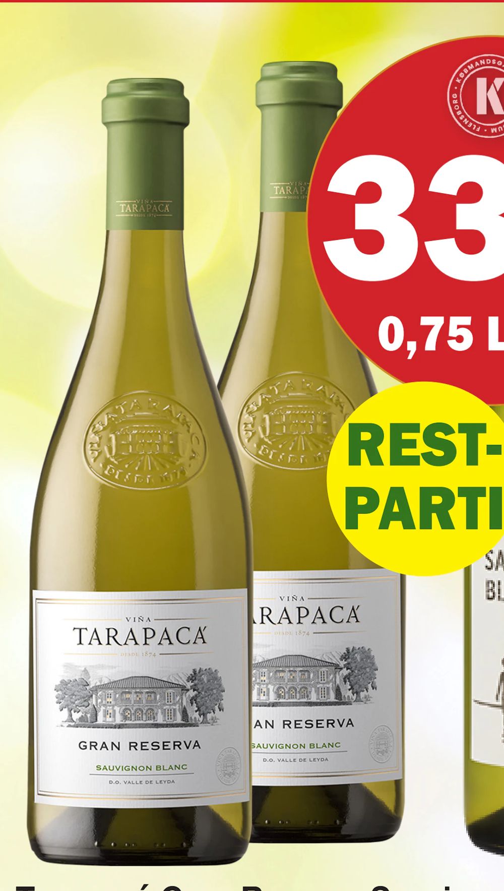 Tilbud på Tarapacá Gran Reserva Sauvignon Blanc fra Købmandsgården til 33,33 kr.