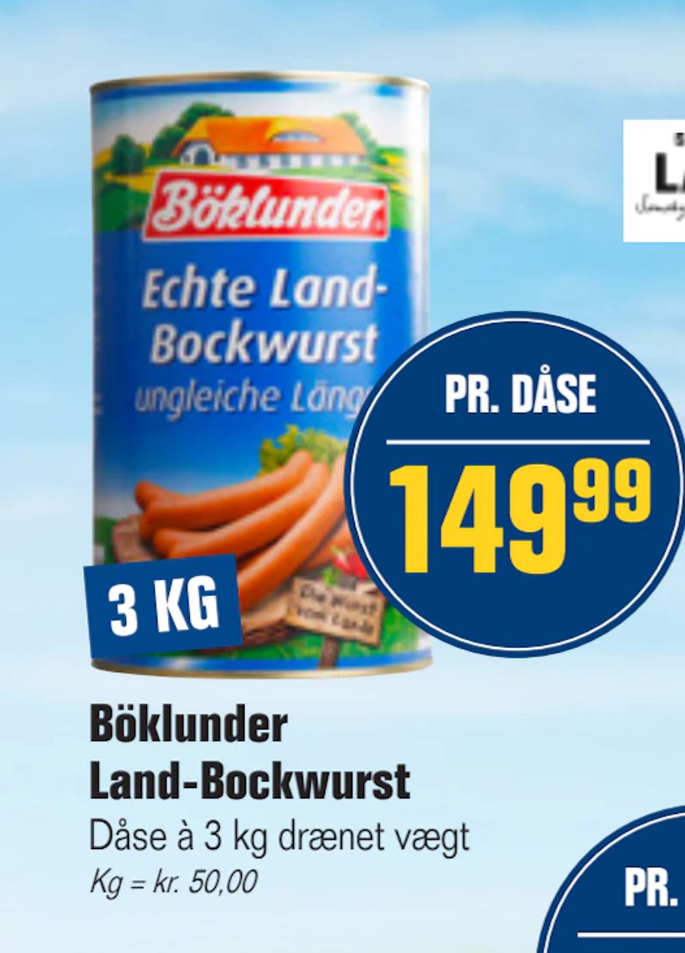 Tilbud på Böklunder Land-Bockwurst fra Otto Duborg til 149,99 kr.