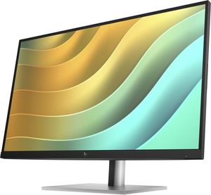 HP E27u G5 - E-Series - LED-skærm - 27" - 2560 x 1440 QHD @ 75 Hz - IPS - 350 cd/m² - 1000:1 - 5 ms - HDMI, DisplayPort, USB-C - sort hoved, sort og s