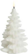 LED candle Christmas tree, NW, Smooth, 10x15 cm Nordic white (Uyuni lighting)