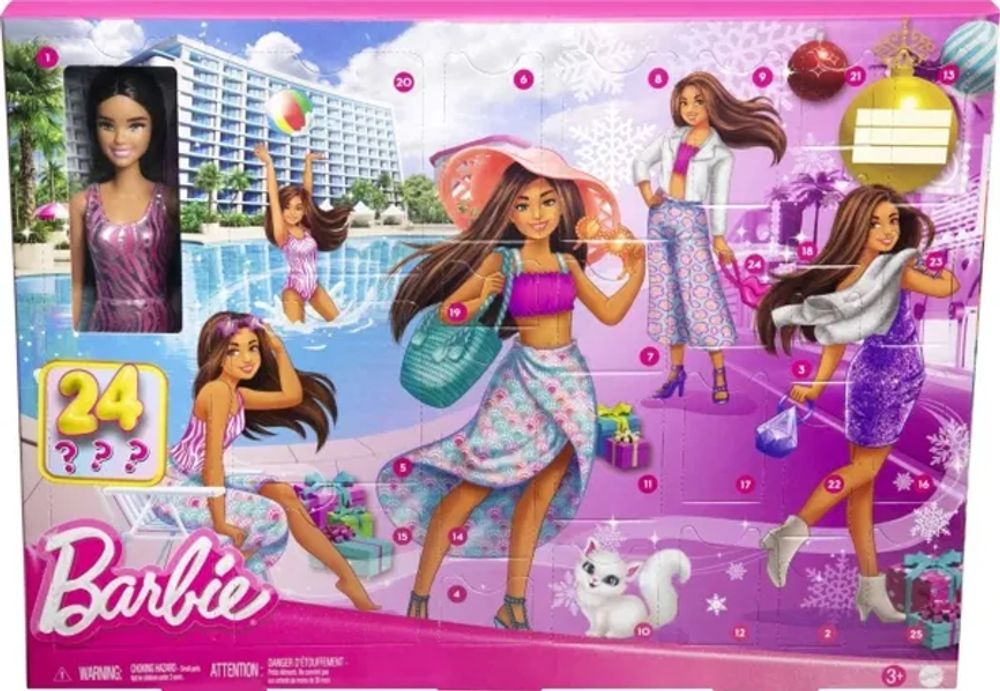 Tilbud på Barbie Fashionista Julekalender 2024 fra ComputerSalg til 218 kr.