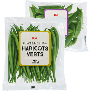 Socker-, salladsärtor, haricots verts