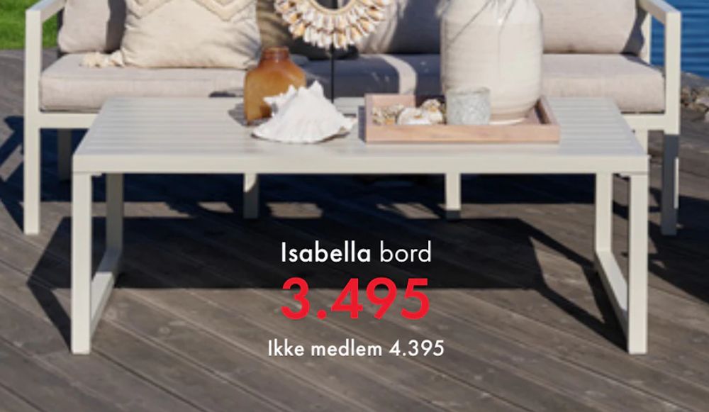 Tilbud på Isabella bord fra Fagmøbler til 4 395 kr