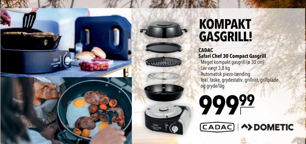 Tilbud på CADAC Safari Chef 30 Compact Gasgrill fra CITTI til 999,99 kr.