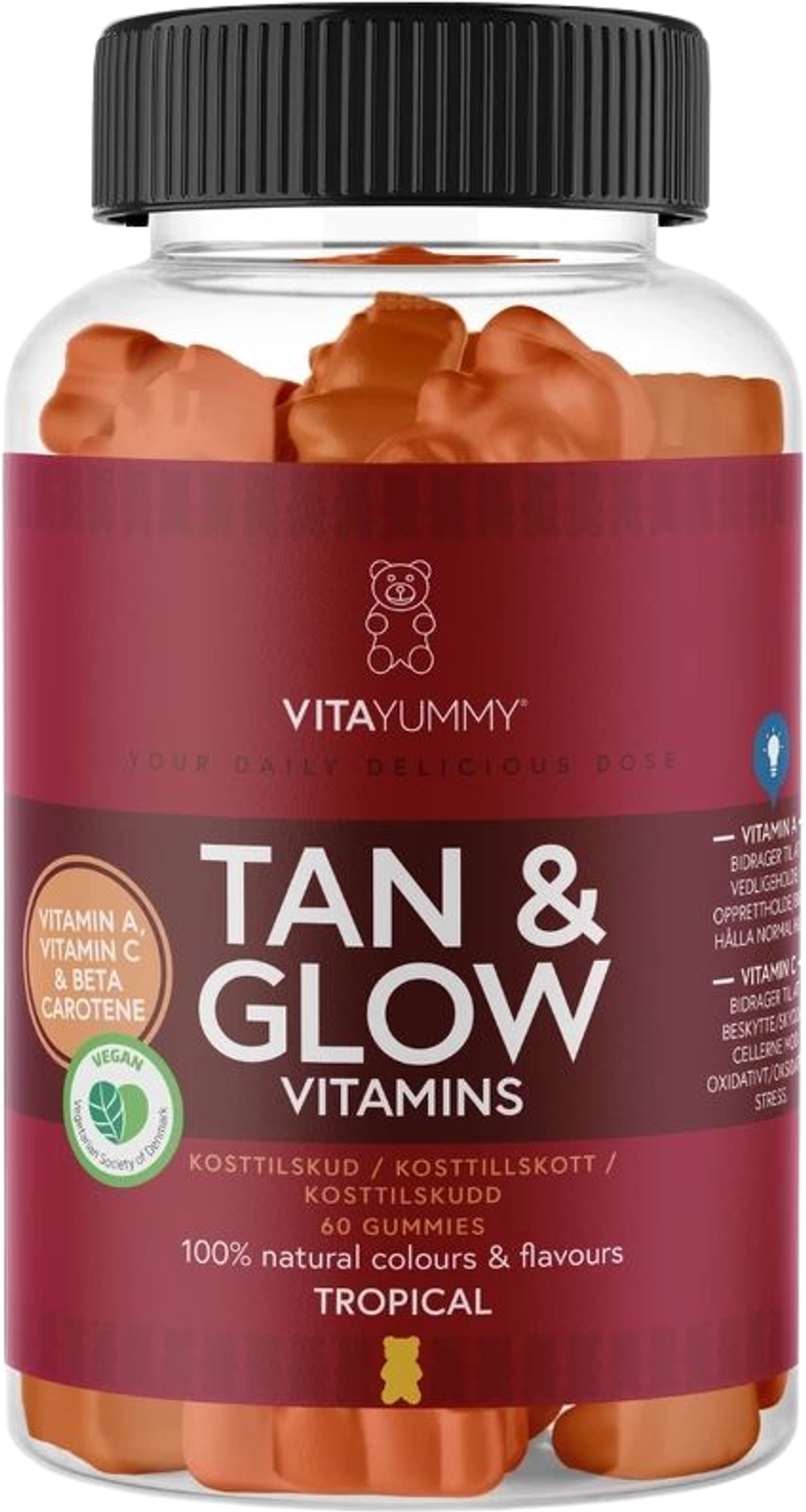 Tilbud på VitaYummy Tan & Glow Vitamins 60 Pieces fra NiceHair til 159 kr.