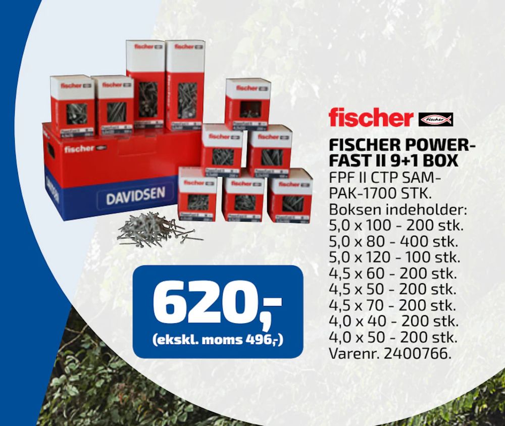 Tilbud på FISCHER POWERFAST II 9+1 BOX fra Davidsen til 620 kr.