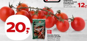 Danske cherrytomater på stilk