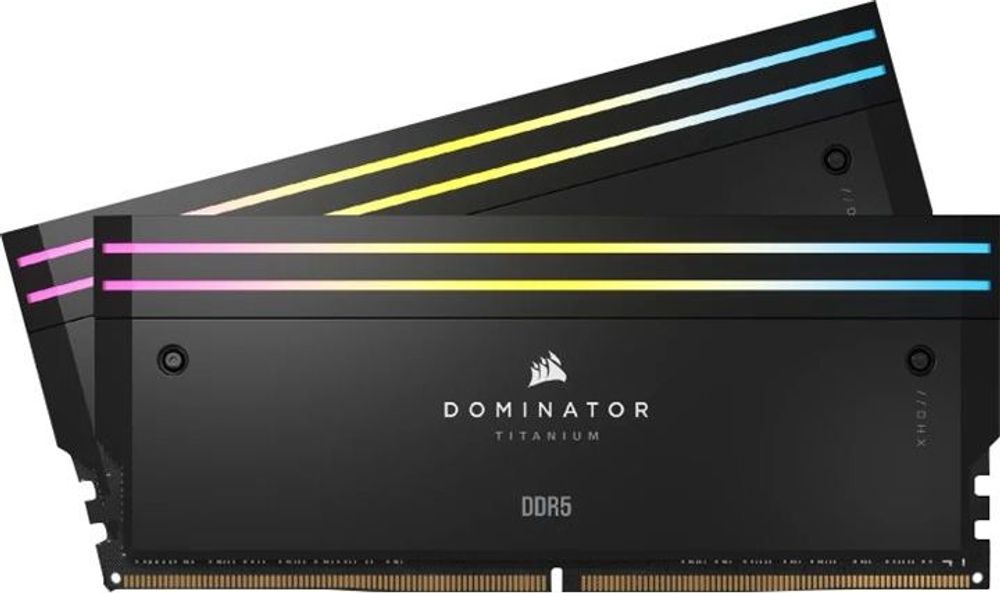 Tilbud på CORSAIR Dominator Titanium RGB - DDR5 - sæt - 64 GB: 2 x 32 GB - DIMM 288-PIN - 6600 MHz / PC5-52800 - CL32 - 1.4 V - ikke bufferet - sort fra ComputerSalg til 2.392 kr.