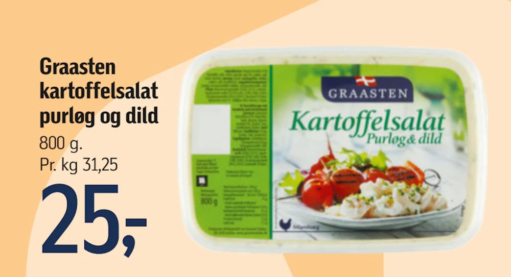 Tilbud på Graasten kartoffelsalat purløg og dild fra føtex til 25 kr.