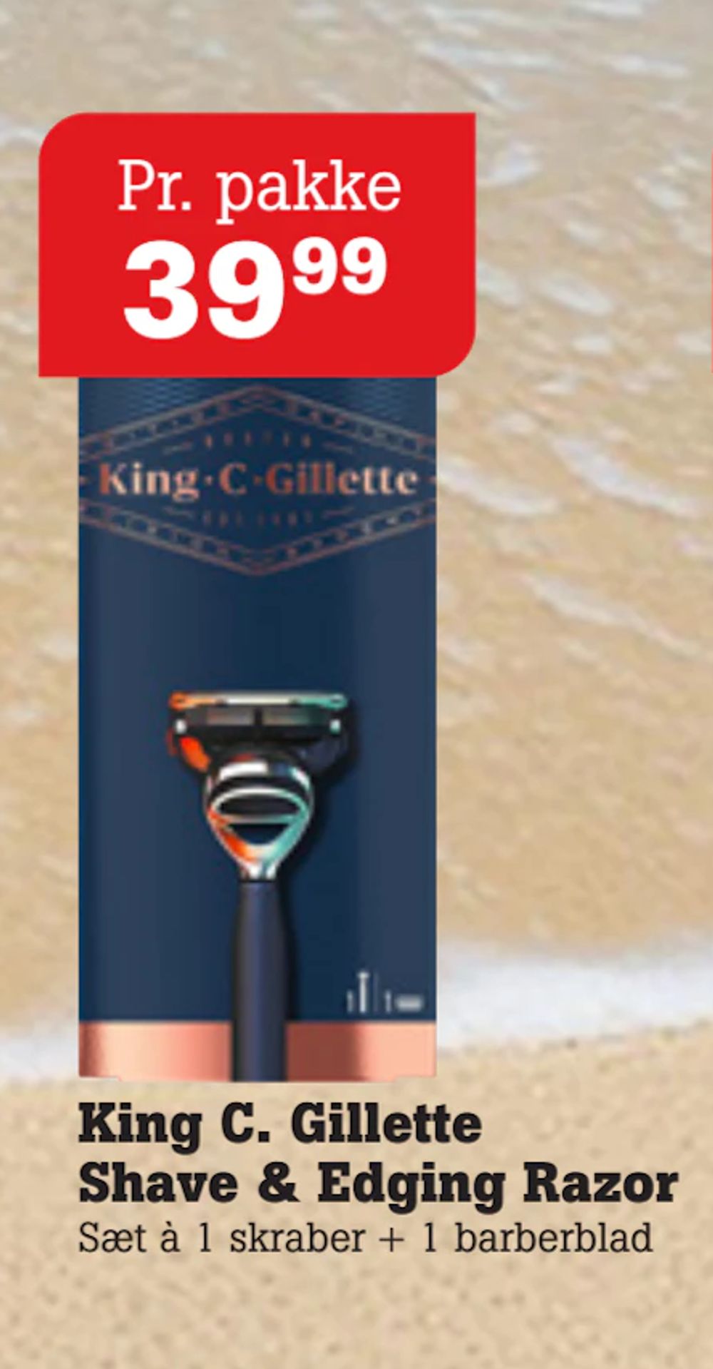 Tilbud på King C. Gillette Shave & Edging Razor fra Poetzsch Padborg til 39,99 kr.