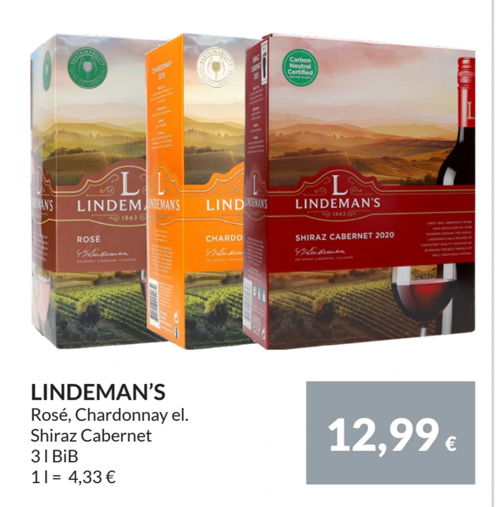 Erbjudanden på LINDEMAN’S från Nielsen Scan-Shop för 12,99 €
