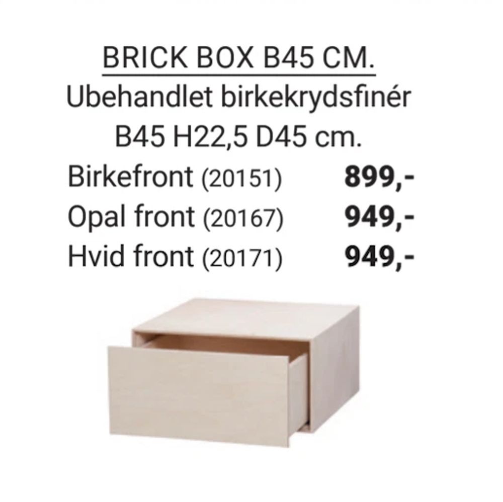Tilbud på BRICK BOX B45 CM fra Trævarefabrikernes Udsalg til 899 kr.