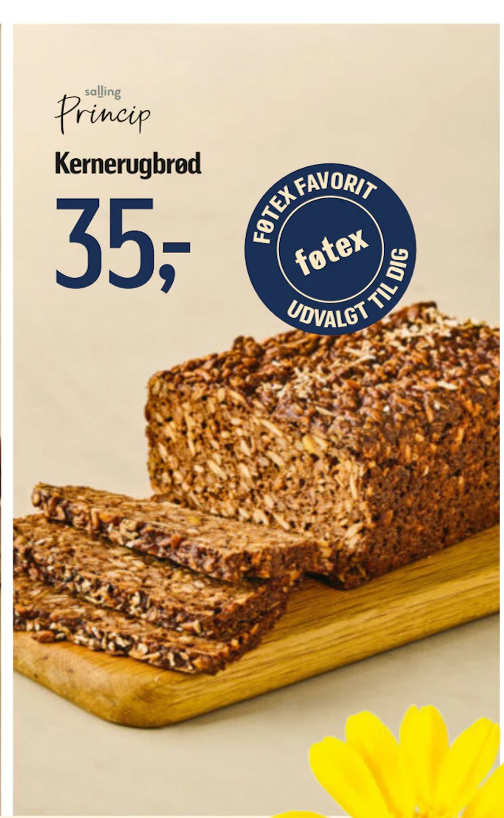 Tilbud på Kernerugbrød fra føtex til 35 kr.