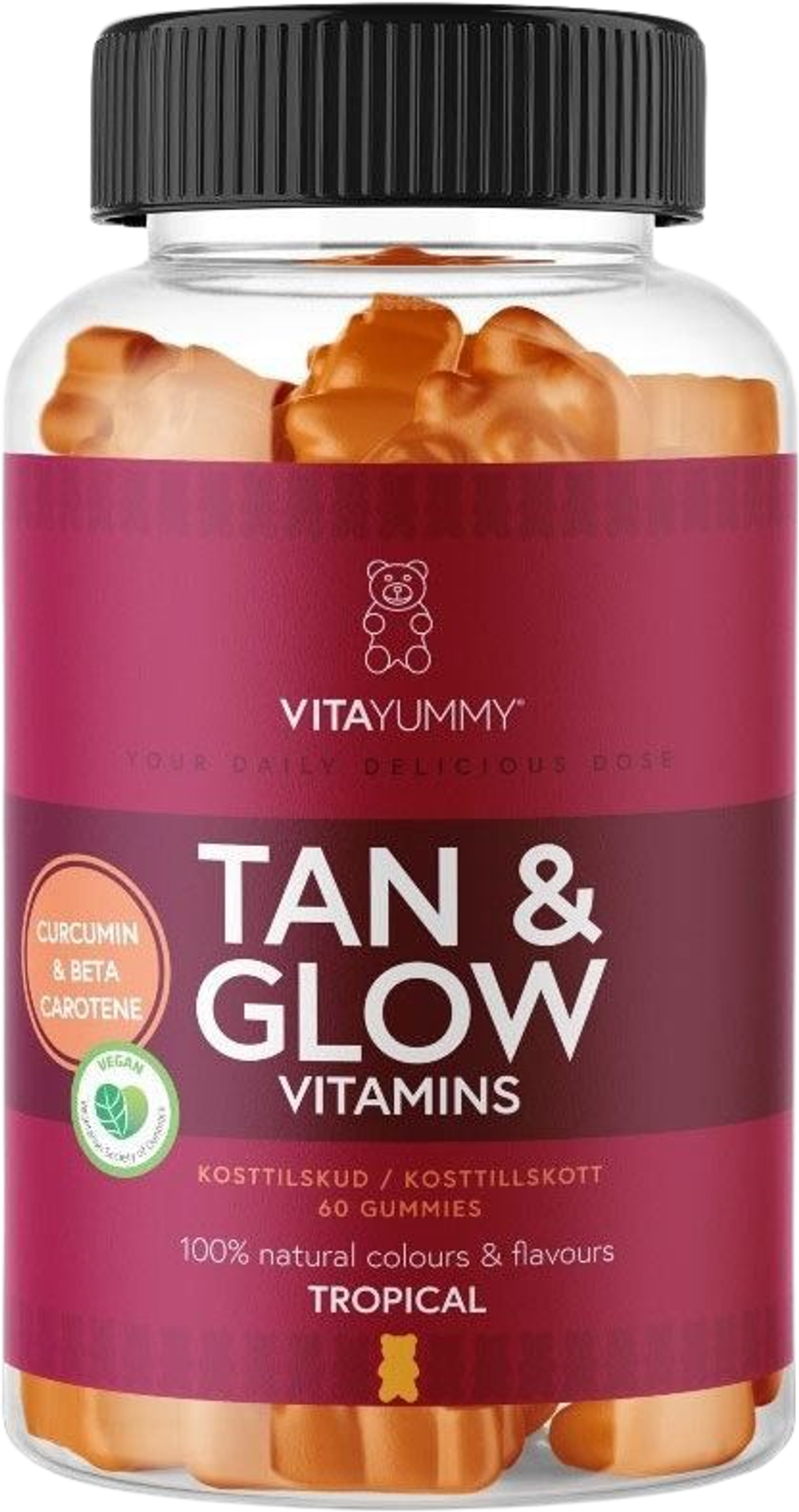 Tilbud på VitaYummy Tan & Glow Vitamins 60 Pieces fra NiceHair til 159 kr.