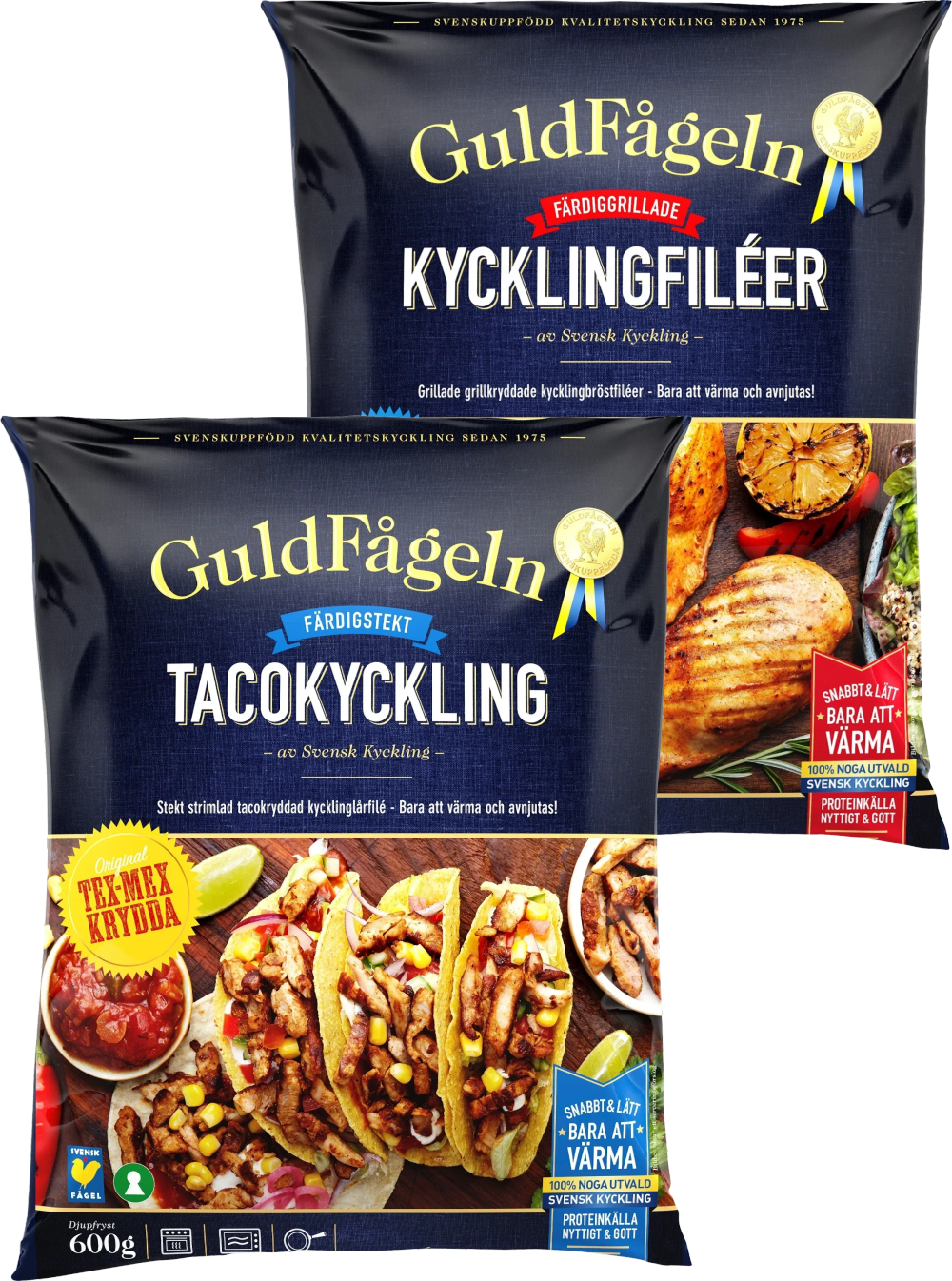 Erbjudanden på Fryst grillad kyckling (Guldfågeln. Ursprung Sverige) från ICA Supermarket för 75 kr