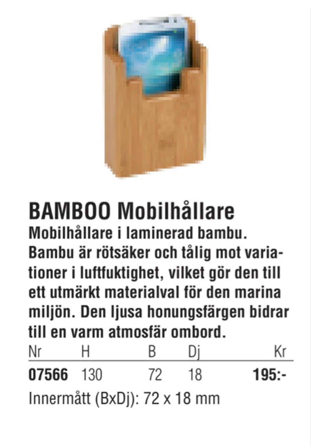 Erbjudanden på BAMBOO Mobilhållare från Erlandsons Brygga för 195 kr