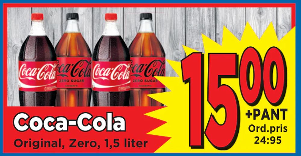 Erbjudanden på Coca-Cola från Supergrossen för 15 kr