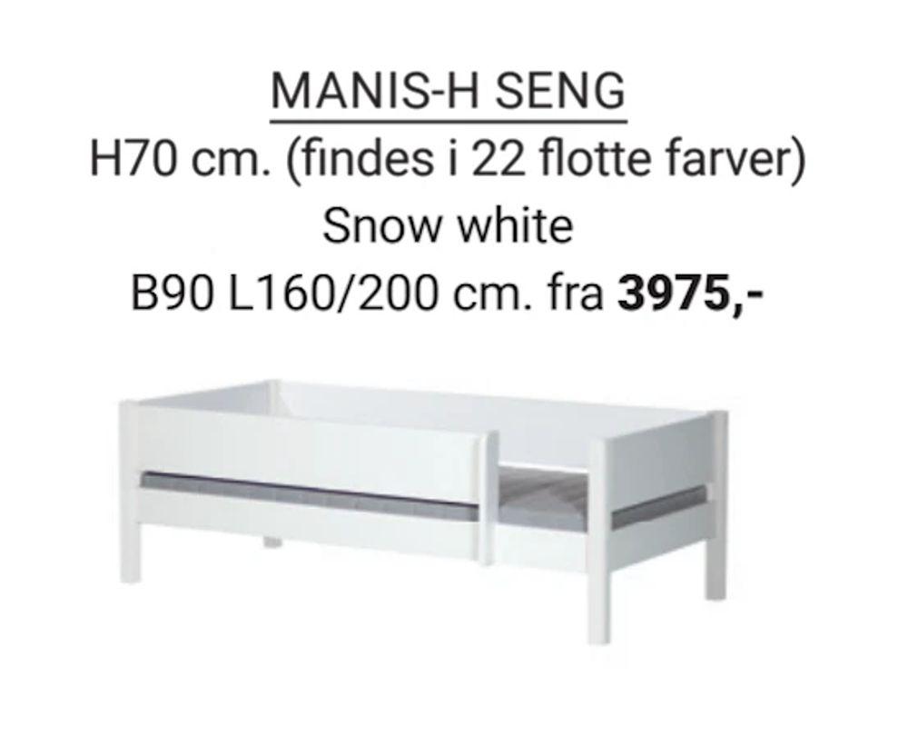 Tilbud på MANIS-H SENG fra Trævarefabrikernes Udsalg til 3.975 kr.