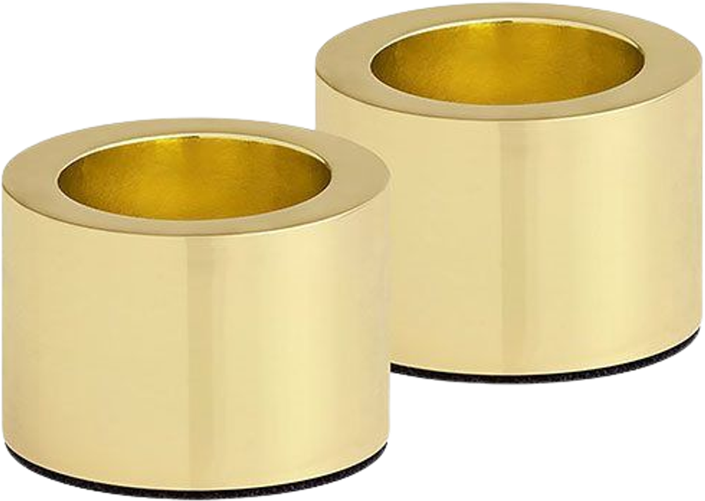 Tilbud på Lysestage t. kronelys, Matte Brass, 2-pack, 3,2x2, (Uyuni lighting) fra Helsam til 150 kr.