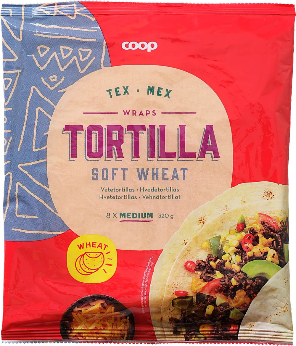 Erbjudanden på Tortillawrap 8-pack (Coop) från Coop X:-TRA för 10 kr