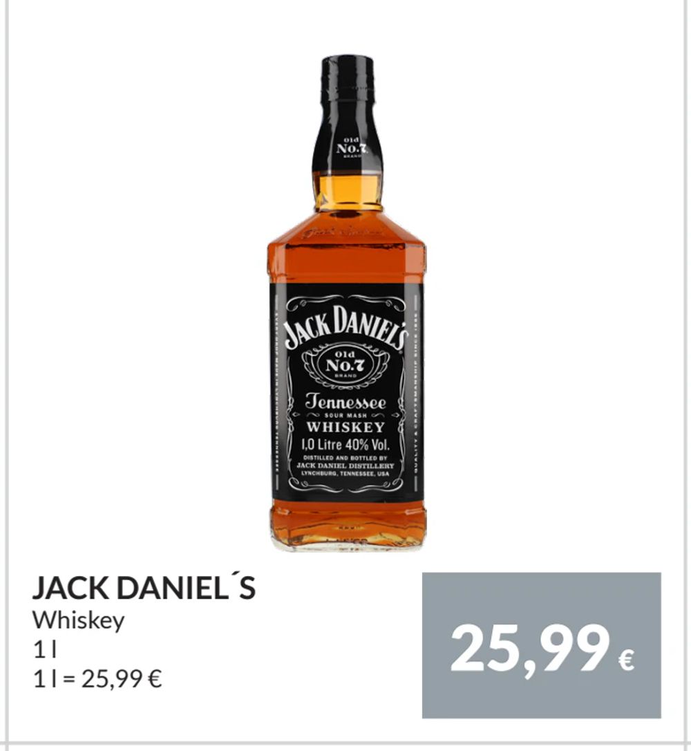 Erbjudanden på JACK DANIEL´S från Nielsen Scan-Shop för 25,99 €
